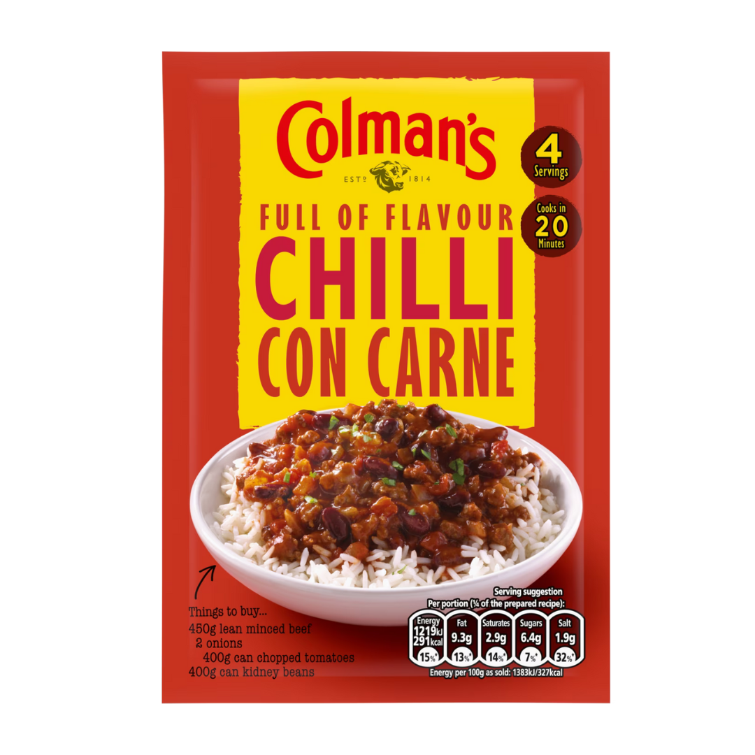 Colman's salsa para chile con carne 